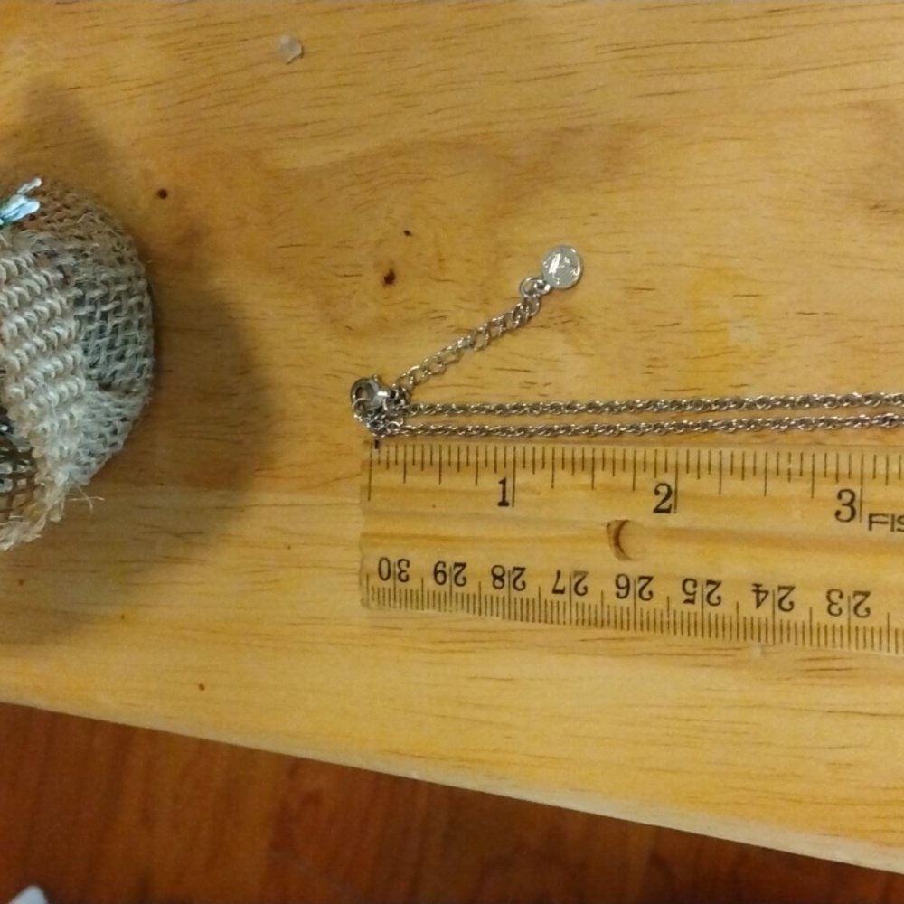 JN Sterling silver 12"drop chain w/ moveable crystal embellished teddy bear, EUC - Picture 6 of 6
